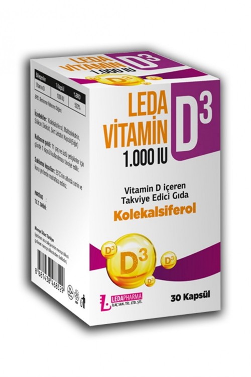 Ledapharma Vitamin D3 (30 Kapsül)