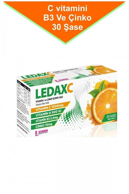 Ledapharma Ledax C Vitamini 1000Mg D Vitamini Ve Çinko (30 Şase)